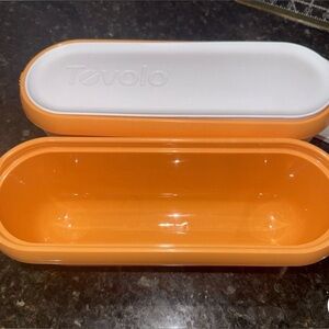 Lot Of 2 Tovolo Glide A Scoop Ice Cream Tub Reusable Container 1.5 Quart Orange